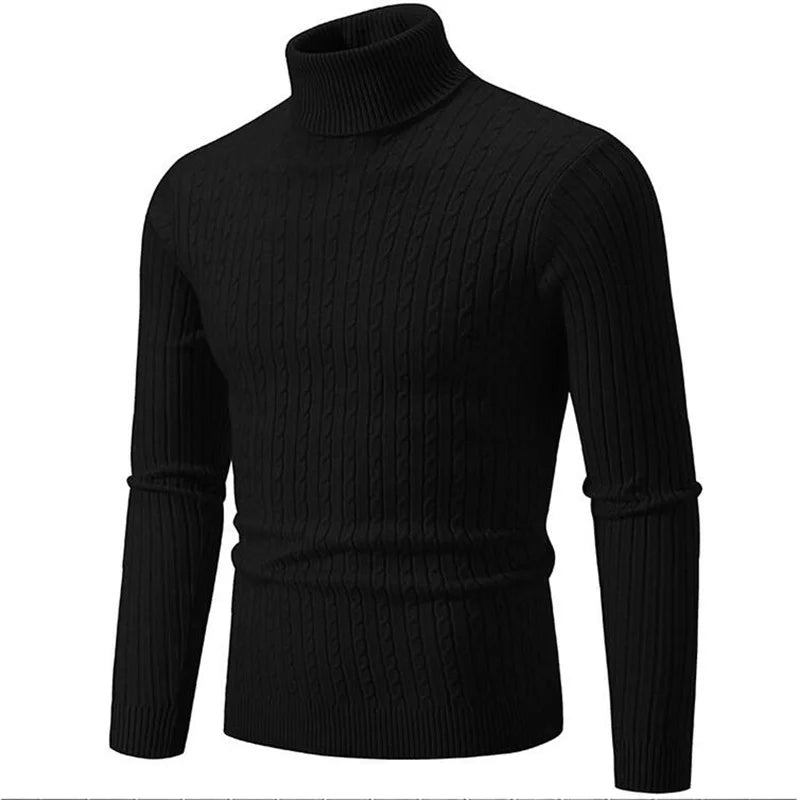Pull col roulé homme
