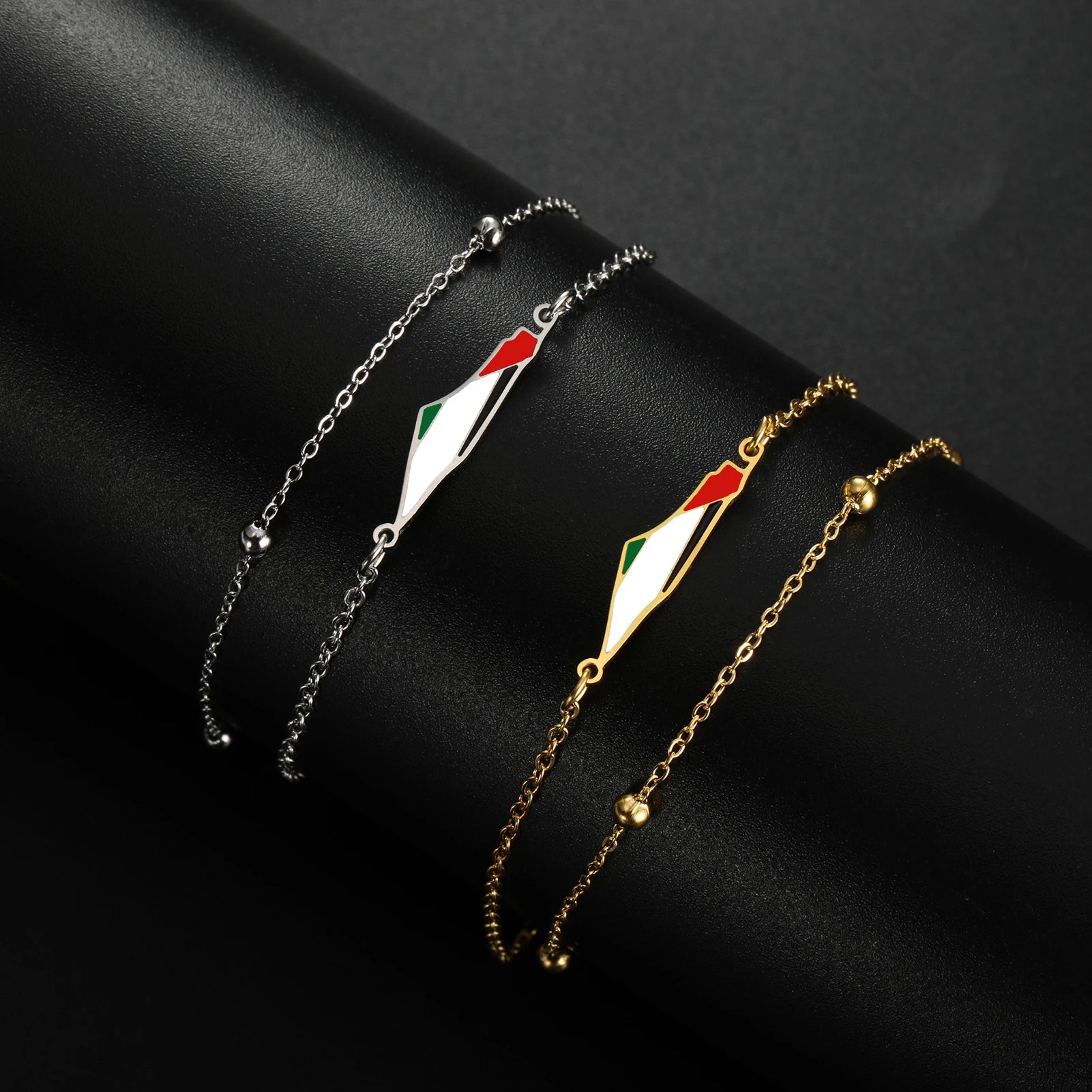 Bracelet Palestine acier inoxydable ajustable