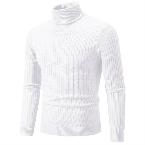 Pull col roulé homme